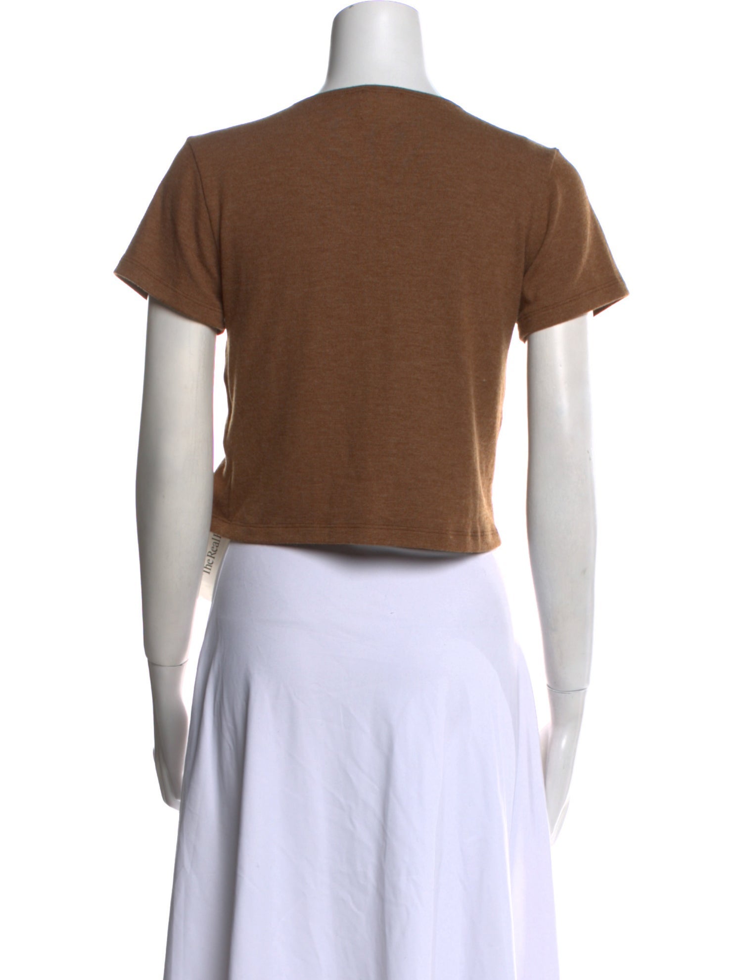 Leset Crew Neck Short Sleeve Crop Top